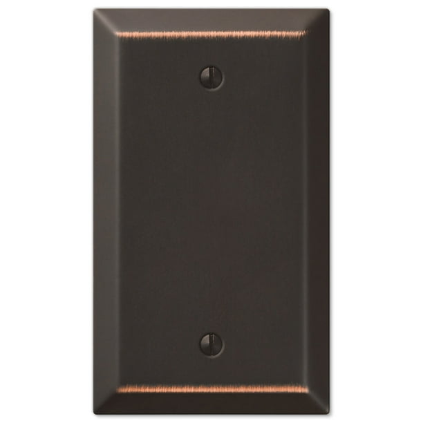Amerelle 163BDB Century Wallplate, 1 Blank, Steel, Aged Bronze, 1Pack