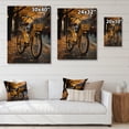 thumbnail image 4 of Designart "Bicycle City Rhythm I" Bicycle Print on Natural Pine Wood, 4 of 5