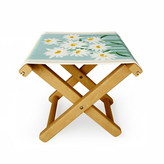 Society6 Flower Market Oxeye Daisies II by Gale Switzer Outdoor Ottoman
