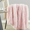 thumbnail image 4 of JONIYEAR Decorative Oversized Plush Fluffy Feather Faux Fur Throw Blanket 60" x 71",Extra Soft Long Shaggy Fuzzy Blanket, Double Sided Warm Elegant Furry Blanket for Gift Wedding Bed, Twin Size, Pink, 4 of 10