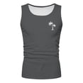 thumbnail image 4 of Mens Tank Tops Plus Size Summer Casual Beach Tank Top Palm Tree Print Vest Undershirt,Grey,S, 4 of 4