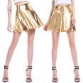 thumbnail image 2 of High-Waist Bright Color Mini Skirt Women Nightclub Stage Show Skater Skirt Streetwear, 2 of 9