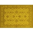 thumbnail image 1 of Ahgly Company Machine Washable Indoor Rectangle Oriental Yellow Traditional Area Rugs, 8' x 12', 1 of 4