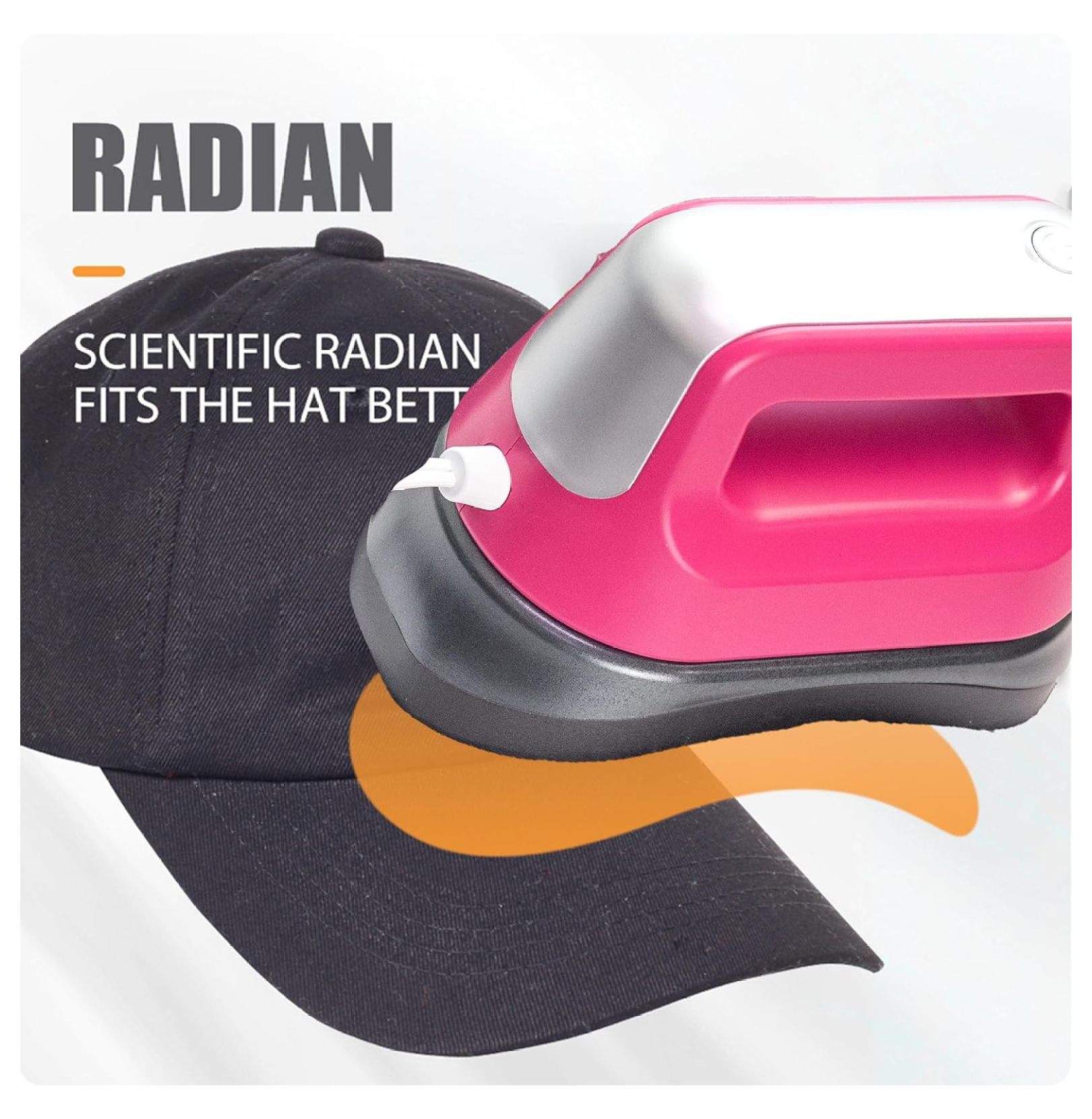 Hat Heat Press，Hat Press， Mini Heat Press，Hat Press Heat Machine for ，Heat Press Machine for t Shirts，6.3 * 3.3 in Curved Ceramic-Coated Heat Plate, Easy Temperature Control with Safety Base red