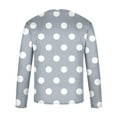 thumbnail image 5 of YOIAVAIOY Mens Long Sleeve Tee Shirts Polka Dots T-Shirt Vintage Fashion Pullover Lightweight Casual Fall Tops Gray XXXXXL, 5 of 5
