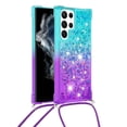 thumbnail image 2 of Funda para Samsung Galaxy S22 Ultra 5G Brillantina Líquida Divertida Reluciente y con Cristales en Movimiento Cuerpo Cruzado con Cordón Ajustable, 2 of 5