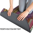 thumbnail image 3 of Purple Boho Tribal Stripes and Hearts Pattern Hot Yoga Mat Towel Non Slip for Hot Yoga - Quick-Drying Yoga Mat Cover with 4 Corner Pockets with Travel Bag - Hot Yoga Towel Non Slip 74"x26", 3 of 6