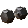 thumbnail image 1 of Soozier 45lbs Rubber Dumbbells Weight Set for Body Fitness Training Home Office, 1 of 9