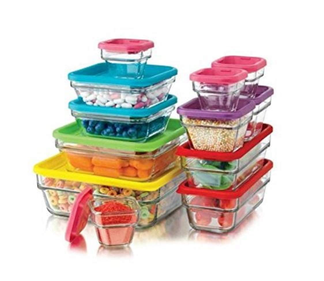 Libbey Save 'n Store Crystal Glass Food Containers with Lids Set (24