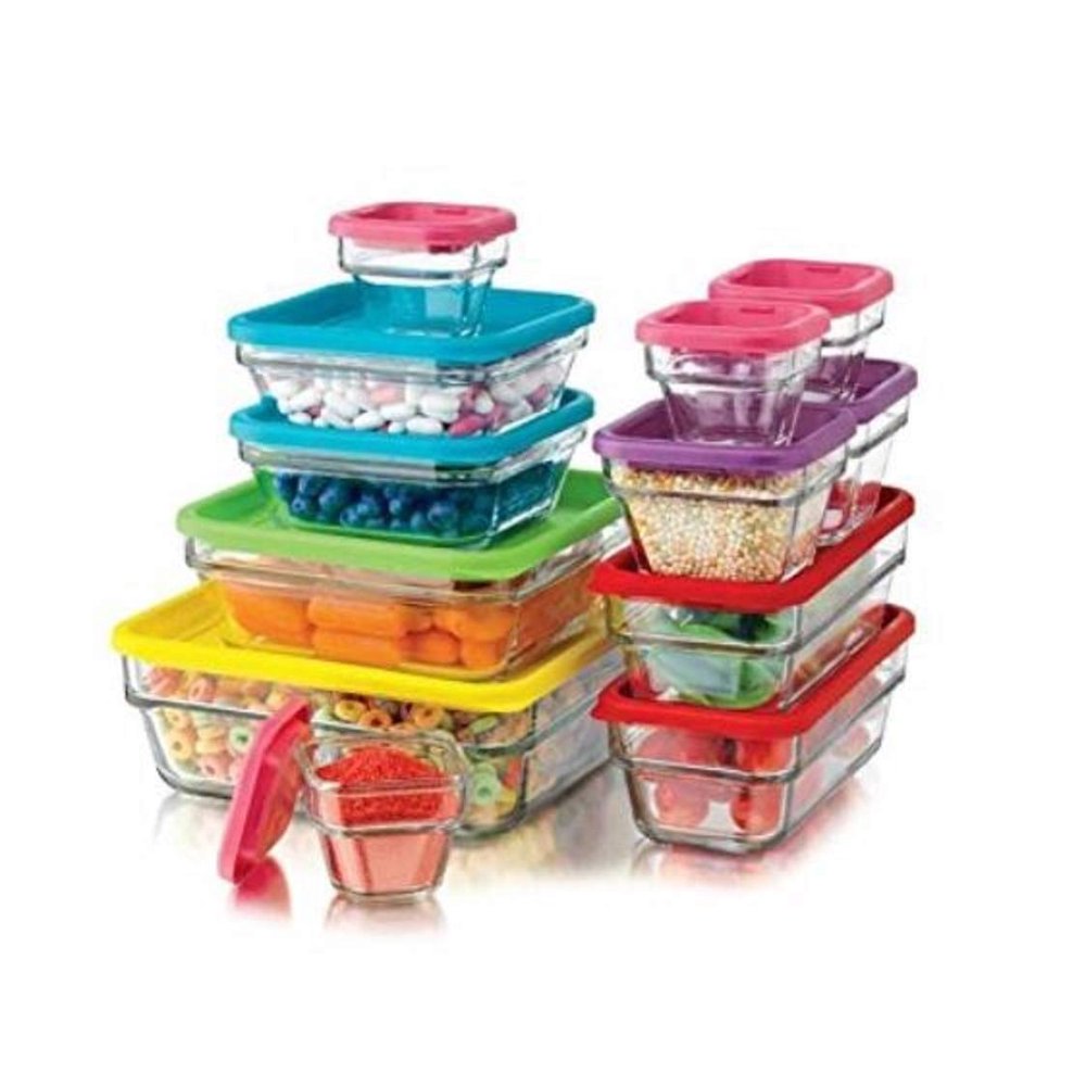 Libbey Save 'n Store Crystal Glass Food Containers with Lids Set (24
