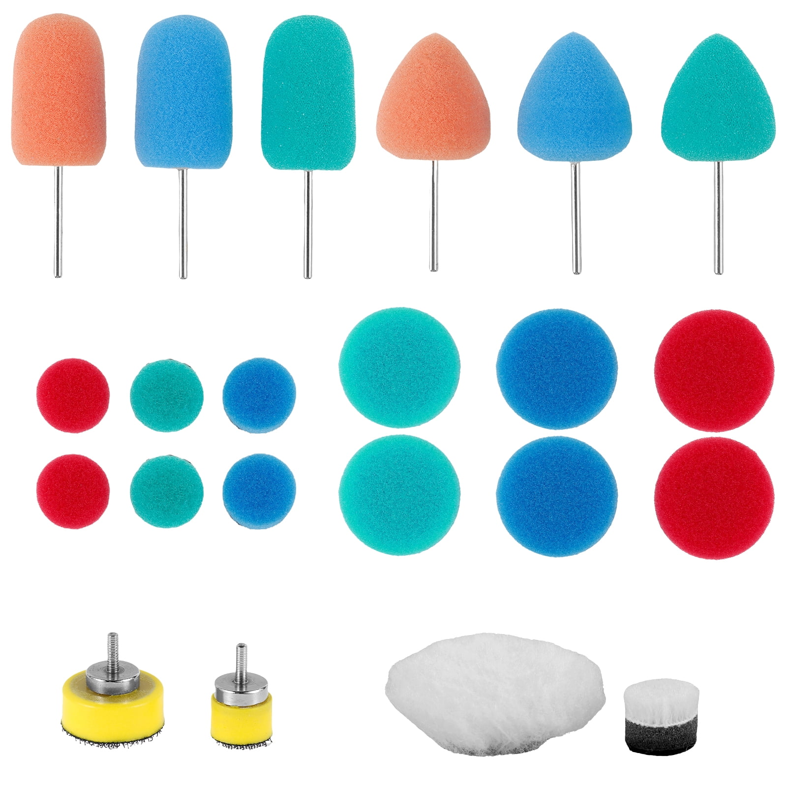22Pcs Mini Buffing Polishing Pads Kit Reusable Car Detailing Polishing