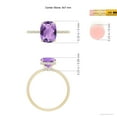 thumbnail image 4 of ANGARA Natural Thin Shank Cushion Cut 2 ct Amethyst Ring with Diamonds in 14K Yellow Gold for Women (Size-9x7mm) | February Birthstone, Anniversary, Jewelry Gift for Women | Natural Amethyst Ring, 4 of 8