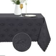 thumbnail image 5 of GymChoice Solid Flower Jacquard Table Cloth,Rectangle Tablecloth Wrinkle Free Table Cloth Spill Proof Heavy Weight Fabric Tabletop Decoration for Kitchen Banquet Party, Rectangle, 5 of 9