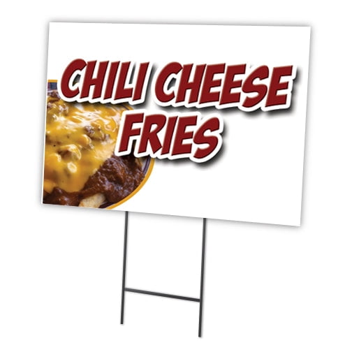 SignMission C-2436 Chili Cheese Fries 24 x 36 in. Chili Cheese Fries Yard Sign & Stake