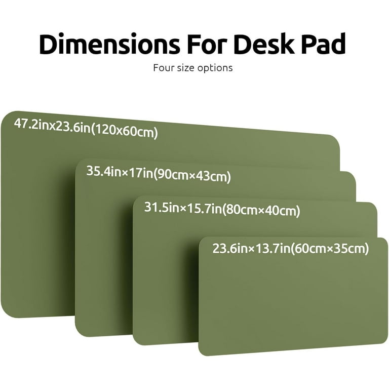 Leather Desk Pad Protector – Dual-Sided Non-Slip Mat, 23.6x13.7 Inch, Waterproof, For Office & Home (Pink)