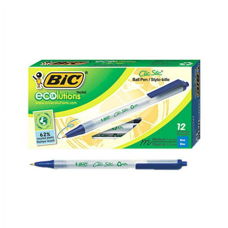  Bic M10 Medium Clic Pens - Blue (Pack of 10) : Office