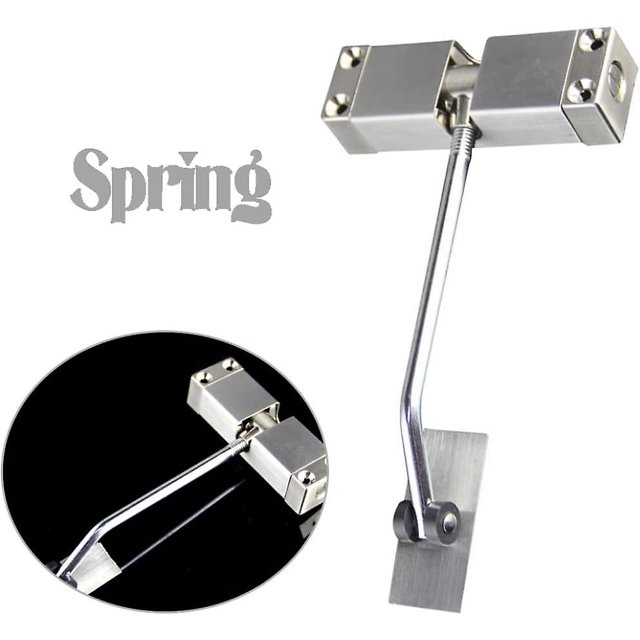 Herrajes para puertas y ventanas Cierrapuertas de resorte montado automáticamente Puerta de cierre automático de superficie ajustable de acero inoxidable para uso comercial residencial 1set XianweiShao 8390612834646