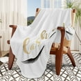 thumbnail image 6 of BlessLiving White Throws and Blankets for sofa, Eyelash Pattern Comfy Microfiber Blankets for Couch, Bed, 6 of 6