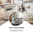 thumbnail image 4 of Tina's Home Upholstery 360° Swivel Recliner Set of 2, Nursery Chair with Nailhead Trim & Metal Base for Living Room & Nursery Comfort Jeacobean, 4 of 6