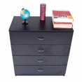 MDF Wood Simple 4Drawer Dresser Black