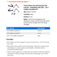 thumbnail image 2 of Front Control Arm and Sway Bar End Link Kit - Compatible with 2007 - 2011 Cadillac Escalade EXT 2008 2009 2010, 2 of 2