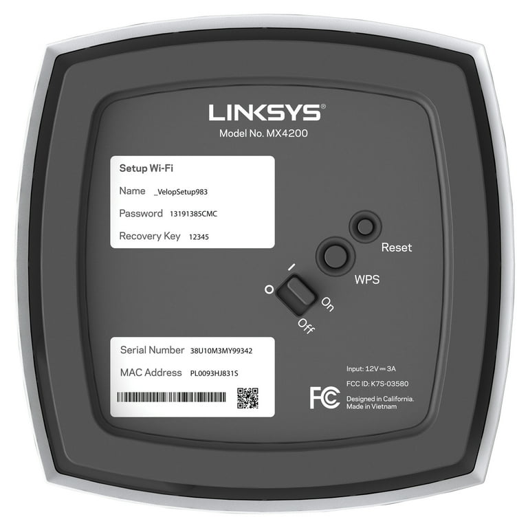Linksys Velop MX4200 AX Wi-Fi 6 Mesh Gigabit Wireless Router Linksys Velop MX4200 AX Wi-Fi 6 Mesh Gigabit Wireless Router
