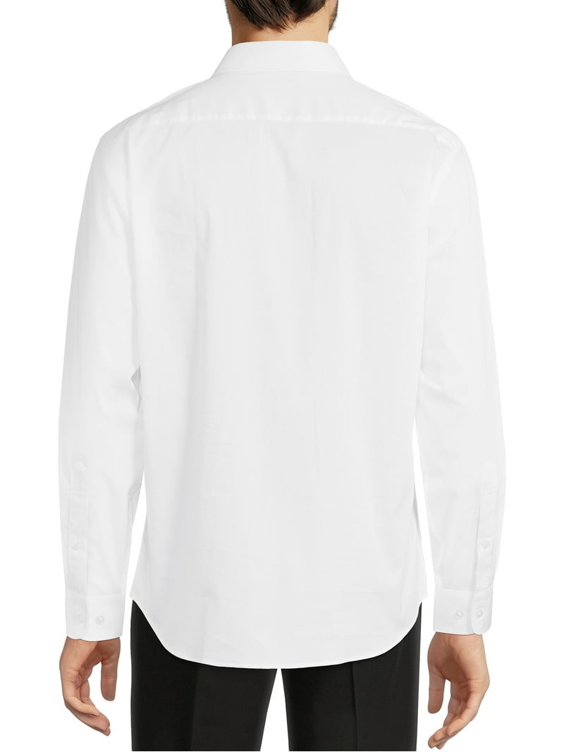 george brand dress shirts George Mens Black Button Up Dress Shirt Long Sleeve Large