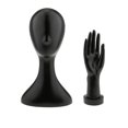 thumbnail image 1 of LOVIVER Head Mannequins Female Mannequin Model + Right Hand Support for s, Glasses,, 1 of 8