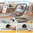thumbnail image 4 of SACVON Portable Baby Swing, 5 Speed & Bluetooth Music, with Remote Control for Indoor Outdoor Use, for Infants 0-6 Months, Dark Gray, 4 of 11