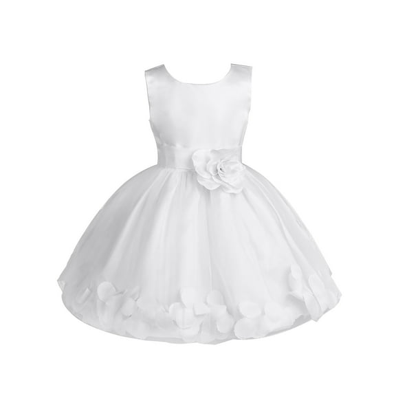 CHICTRY Baby Girls Elegant Flower Tulle Princess Dress Pageant Wedding Bridesmaid Birthday Party Dress White 5