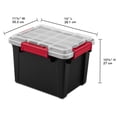 thumbnail image 4 of Sterilite 5 Gal Gasket Box, Stackable Plastic Storage Container with Lid, Black, 18 Pack, 4 of 10