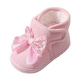 thumbnail image 5 of JHOKCI Infant Baby Bowknot Boots Fleece Lined Cozy First Steps Stay-On, 5 of 8