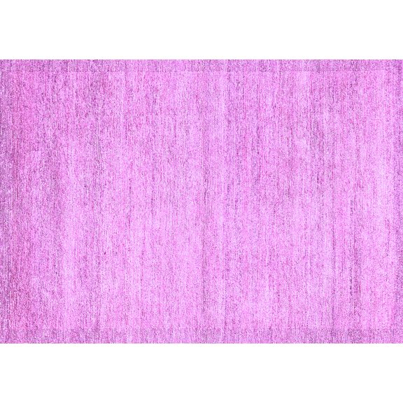 Ahgly Company Indoor Rectangle Solid Purple Modern Area Rugs, 5' x 7'
