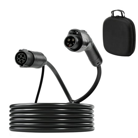 KFFKFF EV Charger Extension Cable, 48Amp 21 ft J1772 Cord for 120V-240V SAE J1772 Electric Vehicle Chargers, Level 1/Level 2 IP66 Durable Charging Cable with Portable Carry Bag