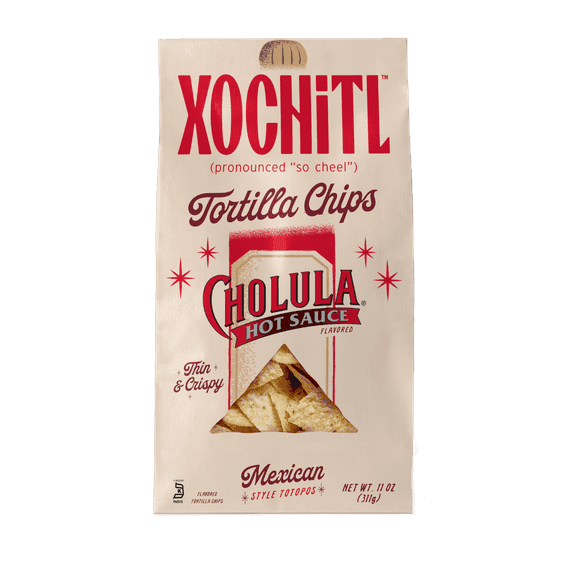 【オロオロチドッポ】 Xochitl Totopos de Maiz Stone Ground Chips, 16 oz, (Pack of 9