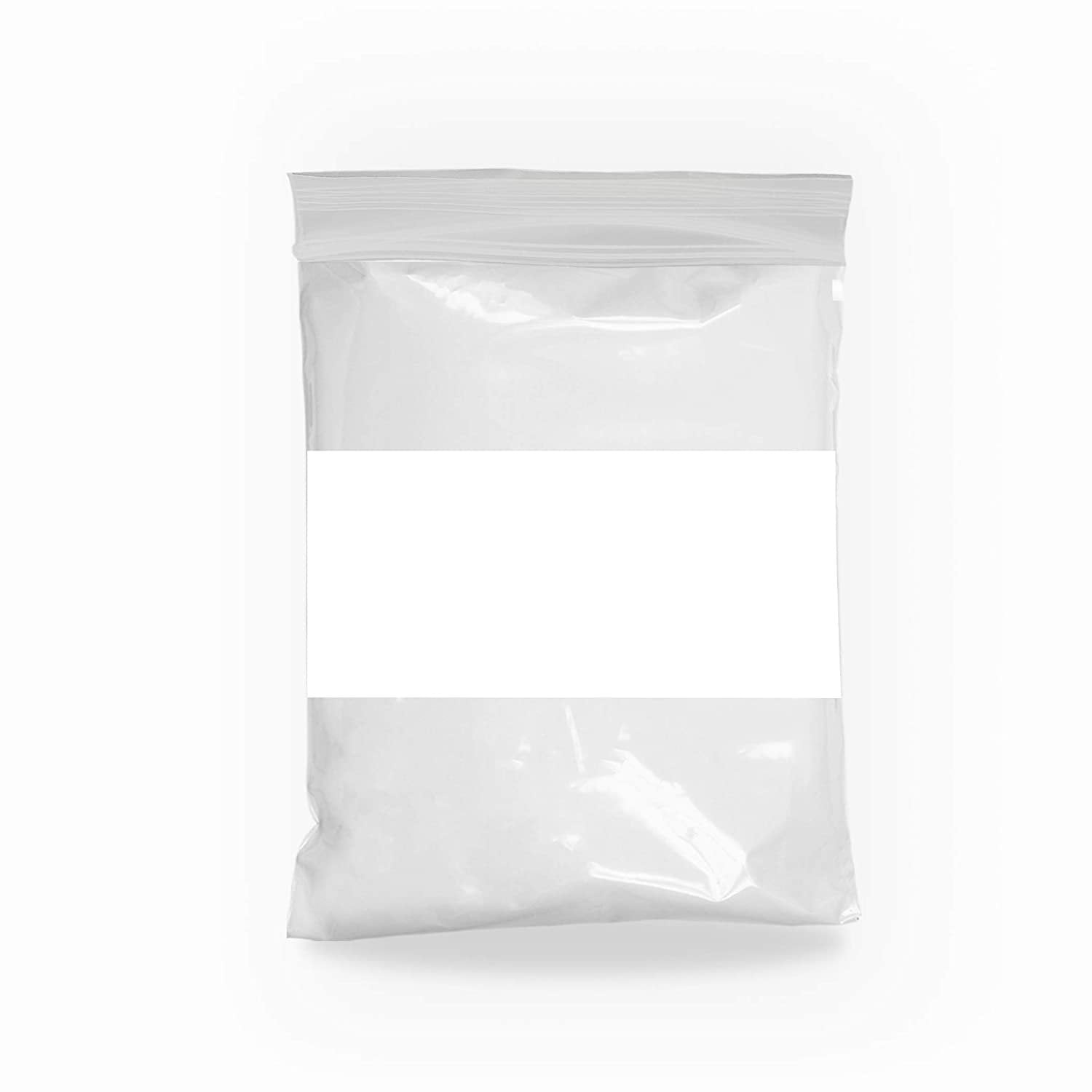 Zipper Bag with White Block 12" x 15" 2 Mil Writable Clear Bead Bags 500 Pcs 