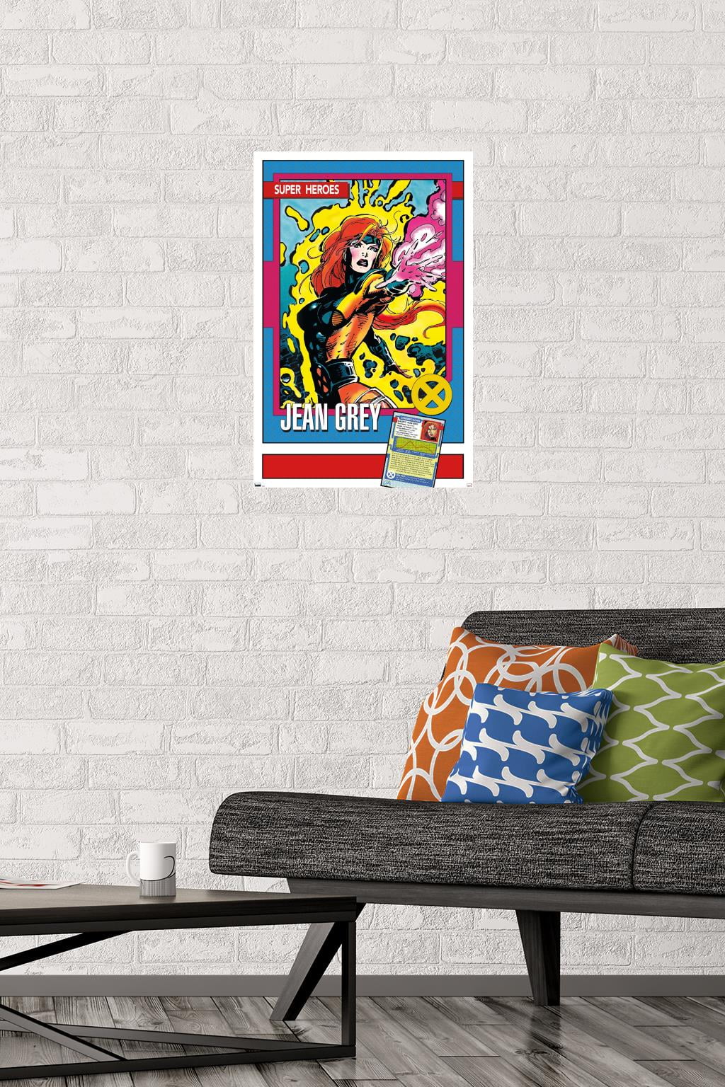 Marvel Trading Cards - Jean Grey Wall Poster, 14.725" x 22.375"
