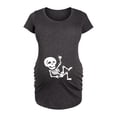 thumbnail image 2 of Bloom Maternity - Boy Maternity Skeleton - Maternity Scoop Neck T-Shirt, 2 of 6