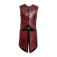 thumbnail image 1 of segolike Medieval Renaissance Viking Gothic Vest Armor Adjustable Party Costume Dress Red, 1 of 8