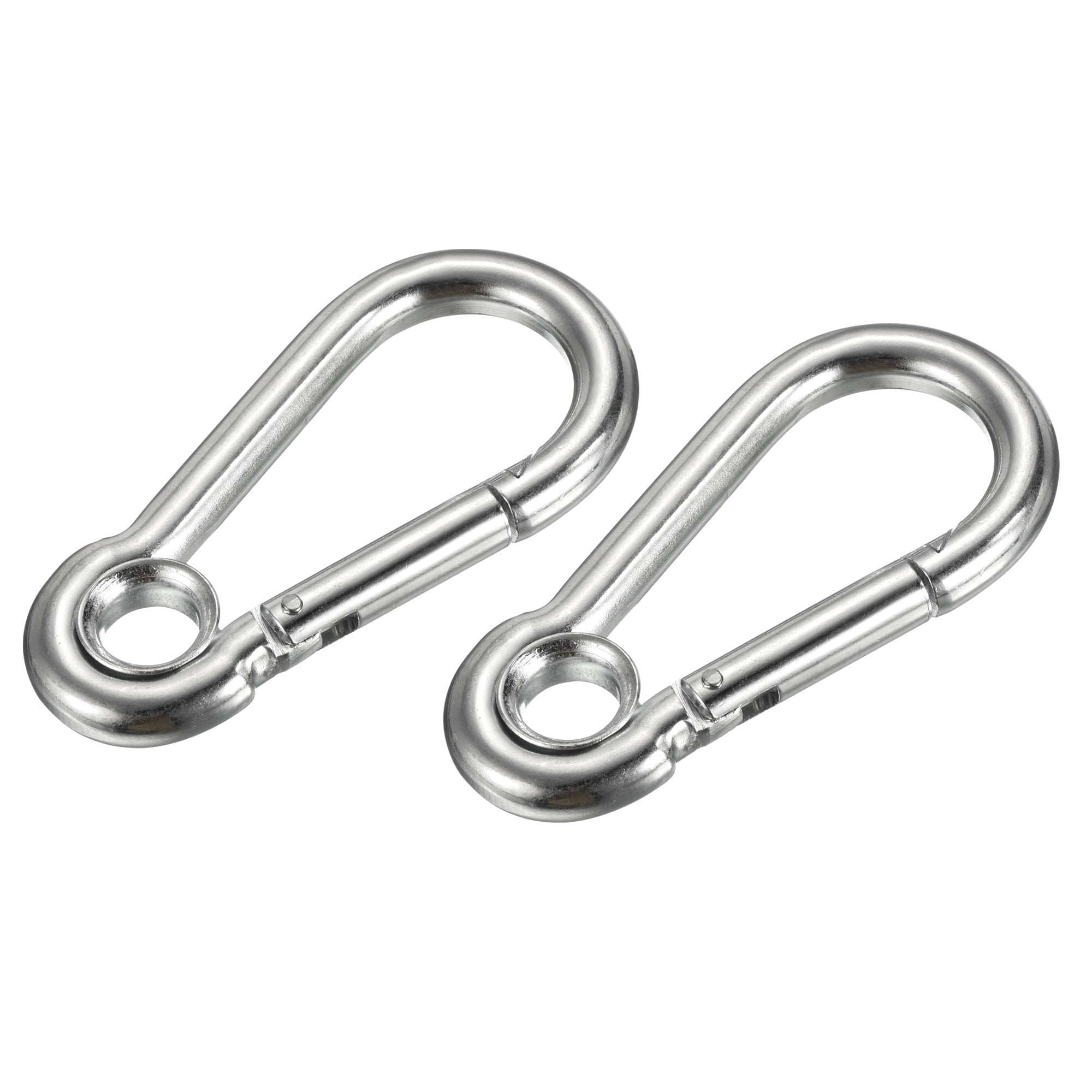 Uxcell Spring Snap Hooks Keychain Ropes Quick Link, Carbon Steel, 2