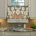 thumbnail image 2 of Yayeee Kitchen Curtains Tier Pair Light Filtering 27"x24" Rod Pocket Short Cafe Window Panel, Sunny Blooms, 2 of 7