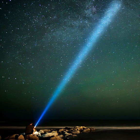 HIBIBUD Brightest Flashlight in the World Flashlights for Emergencies Car Compact LED Flashlight "Illuminate The Night With USB Rechargeable LED lamp Powerful Light Source Running And More!"