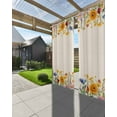 thumbnail image 3 of nqOlkjepod Outdoor Curtains for Patio Waterproof, Spring Sunflowers Outdoor Privacy Panels Grommet, Pastoral Botanical Floral Leaf Plant Beige Blackout Outside Curtains for Porch 54"x108", 2 Panels, 3 of 8