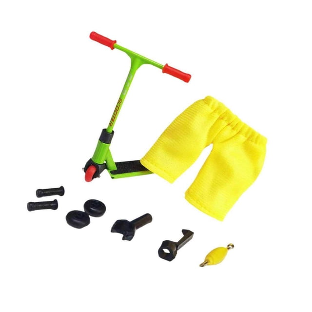 Trottinette à Doigts Deux Roues Jouet de Doigt Nouveauté Jouet Cadeaux de Fête Vert