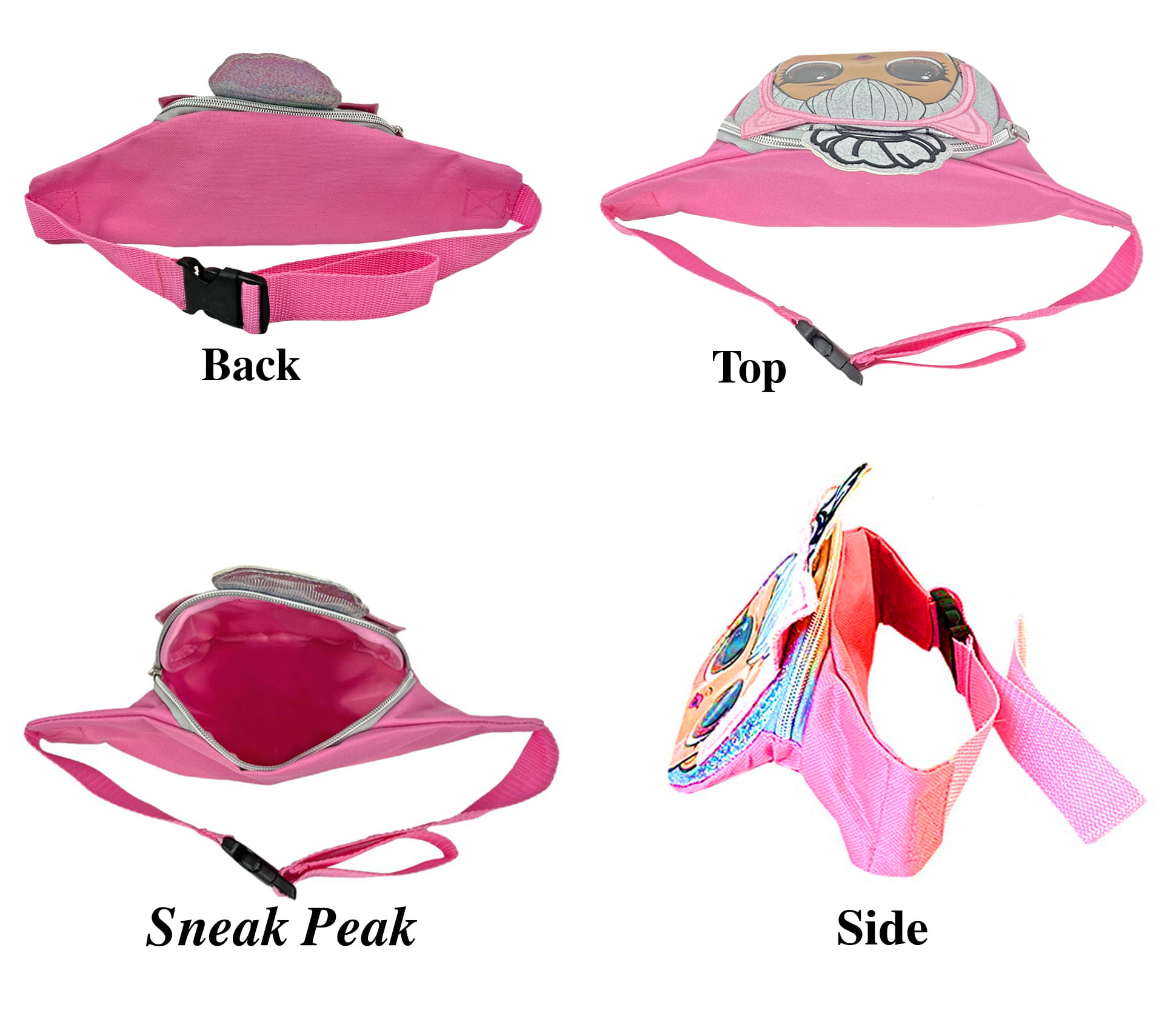 LOL Doll Fanny Pack for Girls with Adjustable Belt Pink Fits All Sizes 