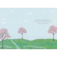 thumbnail image 2 of Pictura He Has Risen: Church on Hilltop with Two Cherry Blossom Trees Religious Easter Card, 2 of 2