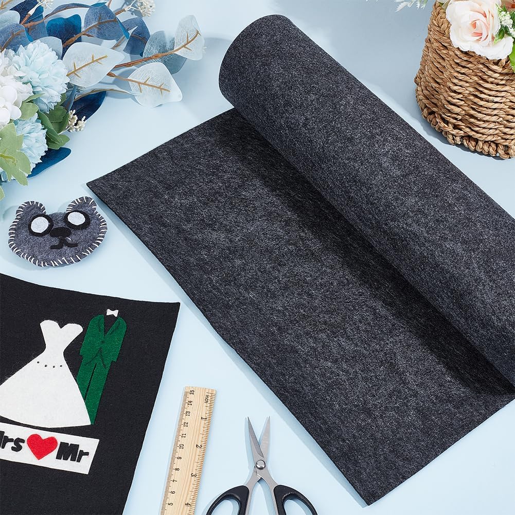 118x15.7inch Felt Roll Gray Craft Felt Fabric 2mm Thick Nonwoven Felt Roll for DIY Arts & Crafts Patchwork Sewing Deocoration GrayDIY