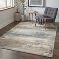 thumbnail image 3 of KUETH 8x10 Area Rug Abstract Brown Sandy, Machine Washable Vintage Distressed Throw Rug with Non-Slip Gripper, Modern Aesthetic Carpet for Bedroom Living Room, 3 of 6
