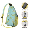 thumbnail image 2 of Classic Red and Green Apple Print Travel Sling Backpack, Lightweight Crossbody Bag with Cute Cartoon Fruit Pattern and Multi-Layer Storage for Apple Lovers, 2 of 6