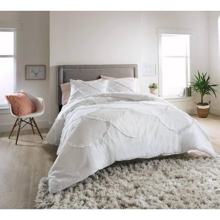 Better Homes Gardens King Textured Scallop Comforter Set White